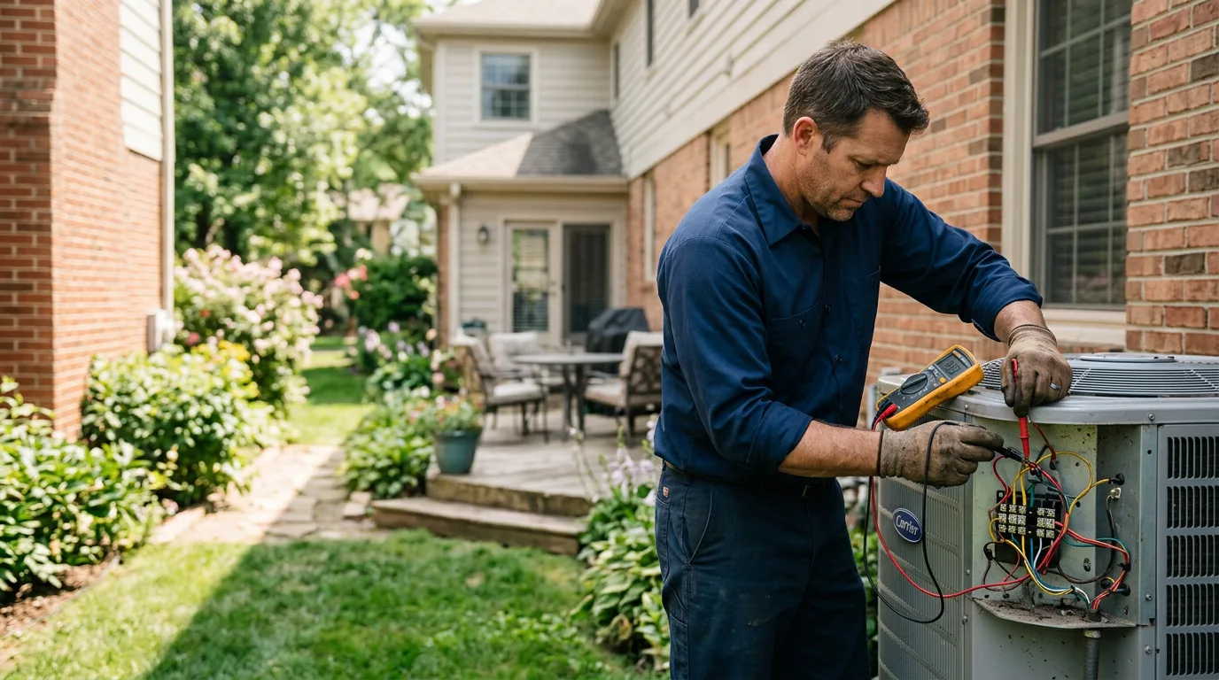 HVAC technician working near Mackinac Island, MI